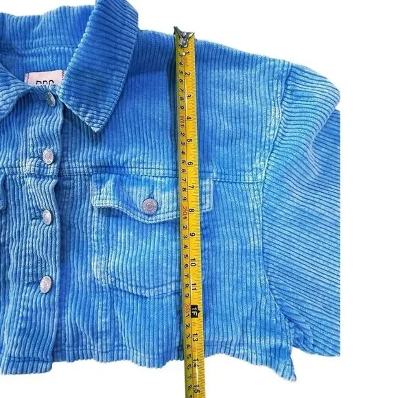 Urban Outfitters BDG blue corduroy cropped jacket L - Picture 10 of 16